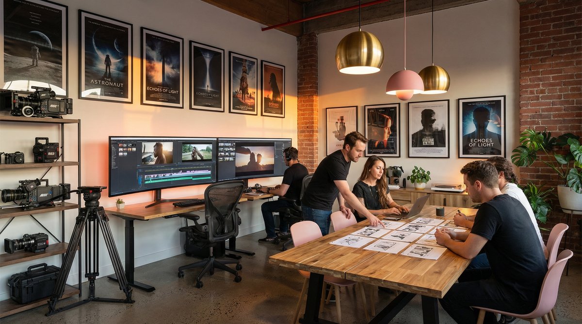 蘑菇视频影视传媒公司办公环境